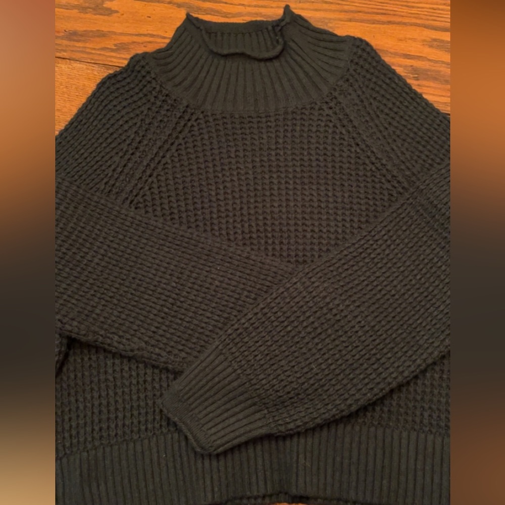 Chunky knit mock neck sweater
